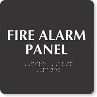 Fire Alarm Panel ADA Sign with Braille