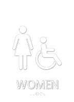 Women, with Women/ISA Handicapped Graphic Braille Sign