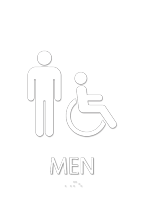 Men, with Men/ISA Handicapped Graphic Braille Sign