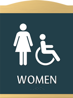 Women, with Women/ISA Handicapped Graphic Braille Sign