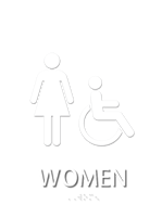 Women, with Women/ISA Handicapped Graphic Braille Sign