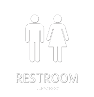 Restroom, with Male/Female Graphic and Braille