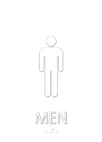 Men, with Graphic and Braille Sign