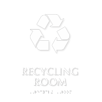 Recycling Room Symbol TactileTouch™ Sign with Braille