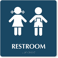 Restroom Boys Girls Pictogram Sign