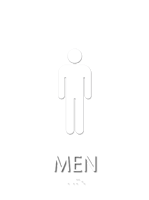 Men Graphic Braille Sign