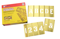 Brass Interlocking Letter and Number Stencils 45 Piece