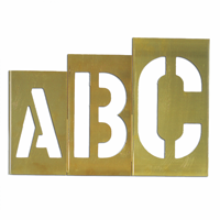 Brass Oversized Gothic Style Stencils Letter 33 Piece