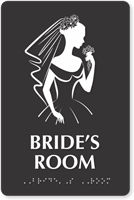 Bride's Room Braille Sign