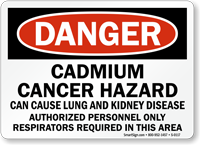 Danger Cadmium Cancer Hazard Disease Sign