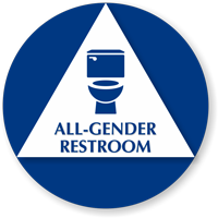 California All-Gender Sintra Restroom Door Sign