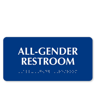 California All-Gender Restroom Sign with Braille