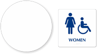 Accessible Women Pictogram Sign