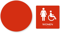 Accessible Women Pictogram Sign