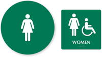 Accessible Women Pictogram Sign