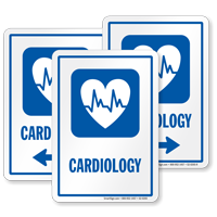 Cardiology Hospital Sign with Heart's ECG Symbol