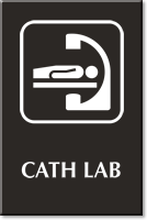 Cath Lab Engraved Sign, Diagnostic Imaging Equipment Symbol