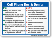 Cell Phone Dos And Do Nots Sign