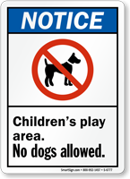 No Dogs Allowed Sign