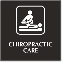 Chiropractic Care Engraved Hospital Sign