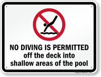 Connecticut No Diving Sign