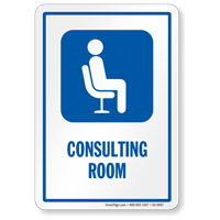 Consulting Room Hospital Sign with Symbol