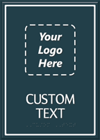 Braille Contour Ht Sign With Custom Symbol And Text, SKU: SE2-3132