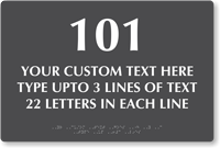 Custom Braille Sign