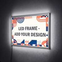 LED Light Box Sign Custom Horizontal Snap Frame Kit  1500 LUX Upload Design