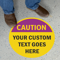 Custom 17" Circle Floor Sign