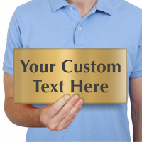 Custom Engraved Brass Sign Text Upto 6 Lines