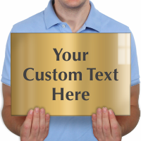 Custom Engraved Brass Sign Text Upto 9 Lines
