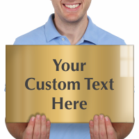 Custom Engraved Brass Sign Text Upto 9 Lines