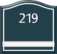 Santera HT Room Number Sign   1 Slot w/Border, 5.75 in. x 6 in.