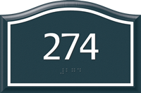 Santera HT Room Number Sign w/Border, 4 in. x 6 in.