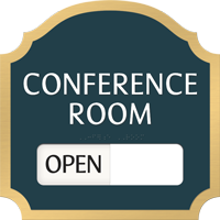 Florence Sliding Panel Sign 7.875 in. x 7.875 in.