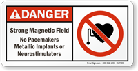 Danger  Strong Magnetic Field Sign