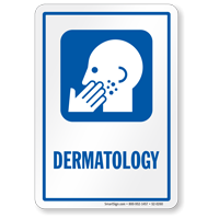 Dermatology Hospital Sign with Skin Disease Symbol