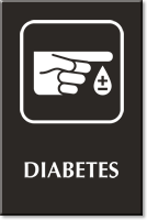 Diabetes Engraved Hospital Sign