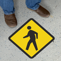 Diamond Shaped Pedestrian Walkway Sign