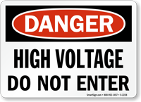 Danger High Voltage Sign