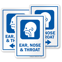 Ear Nose and Throat Otorhinolaryngology Hospital Sign