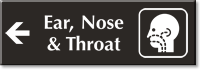 Ear with Nose and Throat ENT Engraved Sign