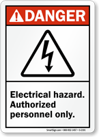 Electrical Hazard Authorized Personnel Only Sign