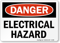 Danger Electrical Hazard Sign