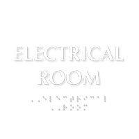 Electrical Room TactileTouch Braille Door Sign