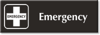 Emergency Engraved Hospital Sign with First Aid Plus Symbol