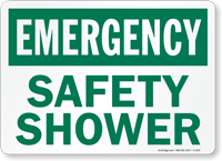 Emergency Safety Shower Sign