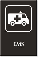 EMS Engraved Hospital Sign