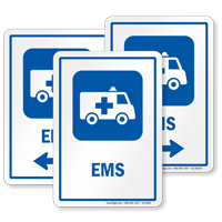 EMS Emergency Medical Services Hospital Sign